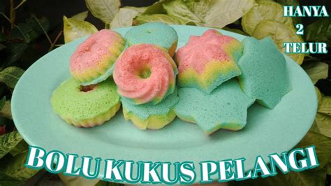 Bolu Kukus Pelangi Tanpa Oven Empuk Dan Mudah Dibuat Hanya Telur