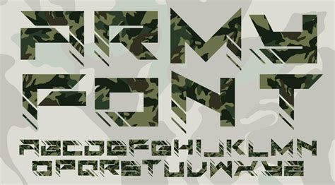 Camo Font Pattern 24222537 Vector Art At Vecteezy