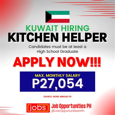 Hiring Kitchen Helper In Kuwait Philippine Go