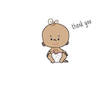 Thank You Asl Baby Shower Card Brown Skin Say It In Sign