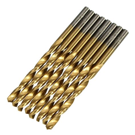 Pcs Mm Mm Titanium Coated Drill Bit Set High Speed Steel