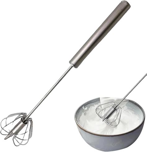 Amazon Easy Whisk Egg Beater Stainless Steel Semi Automatic Whisk