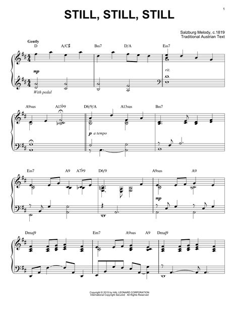 Still Still Still Sheet Music By Traditional Piano 161424