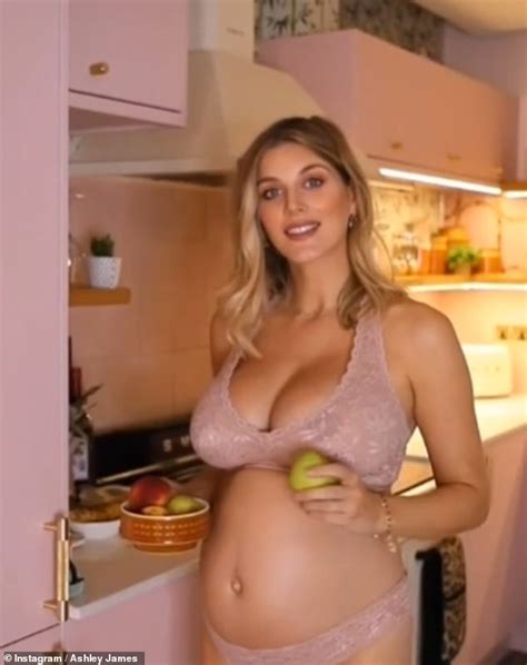 Ashley James Embraces Her Baby Bump In Lingerie As She Reveals She S Now Weeks Pregnant