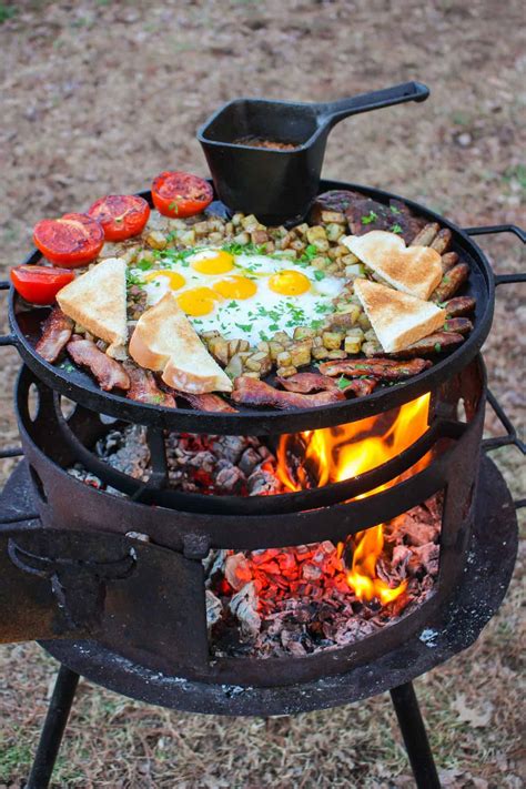 Breakfast Fry Up Over The Fire Cooking