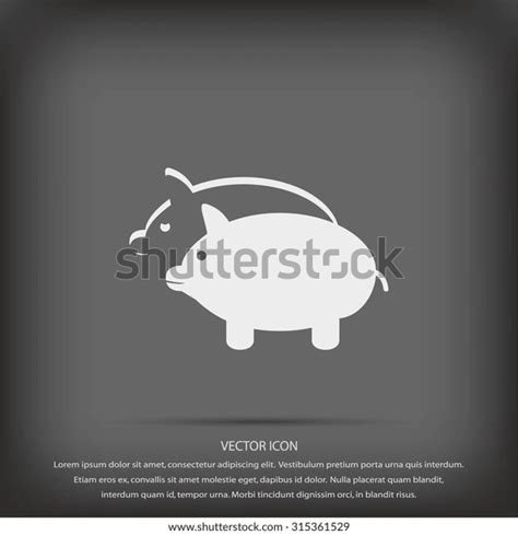 Swine Silhouette Outline Vector Icon Stock Vector Royalty Free