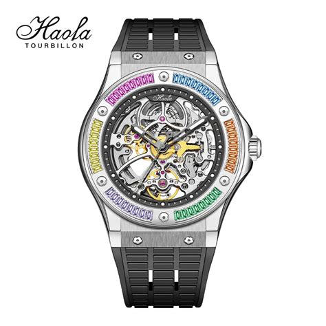 Haofa Montre Existent De Luxe Pour Homme Bo Tier En Strass Saphir