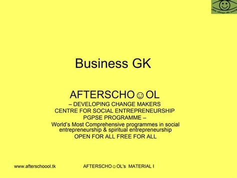 business gk