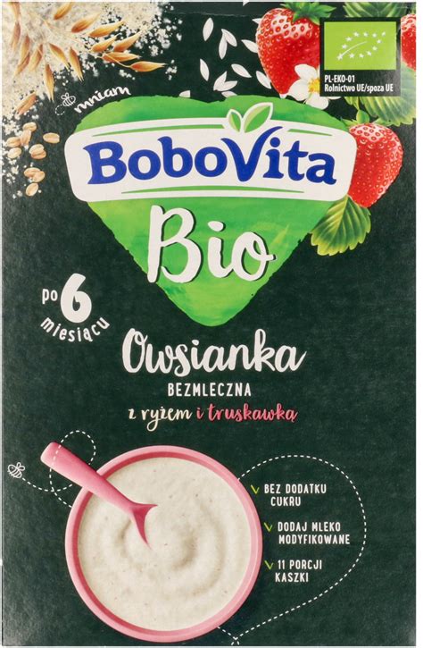 Bobovita Bio Owsianka Bezmleczna Z Ry Em I Truskawkami M G