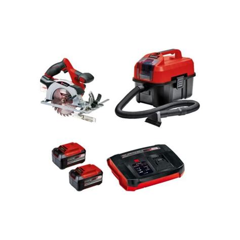 Pack EINHELL 18V Power X Change Scie Circulaire 150mm Aspirateur