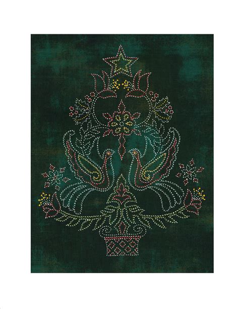 A Nordic Christmas Tree Preprinted Panel