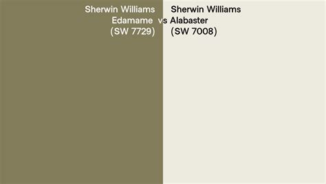 Sherwin Williams Edamame Vs Alabaster Side By Side Comparison