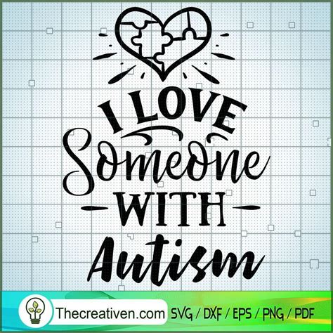 I Love Someone With Autism SVG Autism SVG SVG For Cricut Silhouette