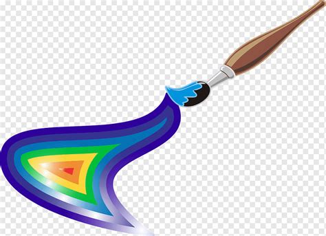 Artista Pincel Colores Arco Iris Roygbiv Pintura Lienzo Png