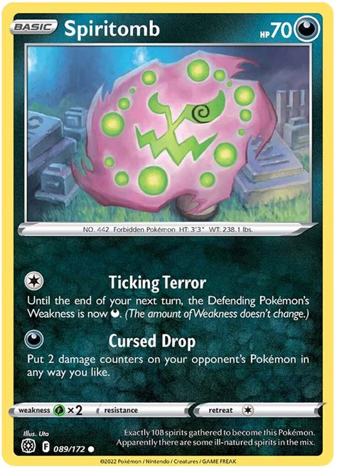 Spiritomb Brilliant Stars 89 Pokemon Card