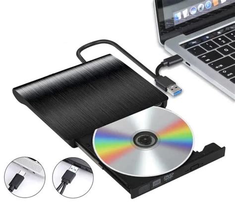 Microware External Cd Drive Usb Portable Cd Dvd Rw Drive Slim