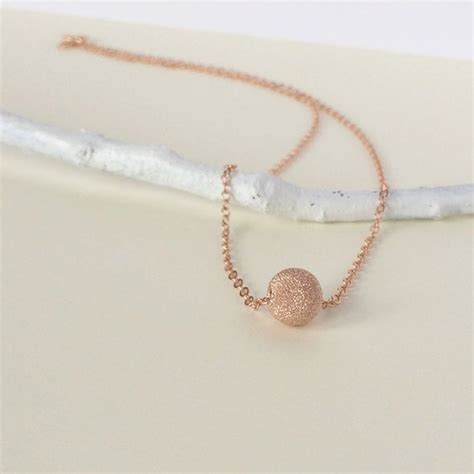 Items Similar To Rose Gold Necklace Minimal Gold Necklace Floating