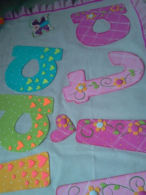 Letras En Foami Decoradas / Pin En Nombres Con Luces