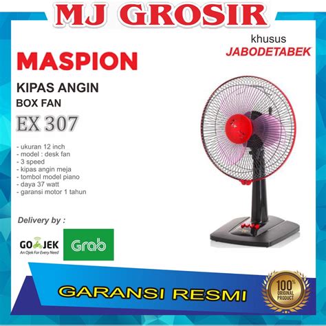 Jual KIPAS ANGIN DESK FAN MASPION EX 307 12 INCH KIPAS ANGIN DUDUK MEJA