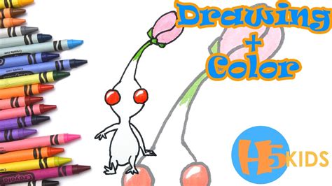 How To Draw White Pikmin Hey Pikmin Easy Kids Drawing Tutorial