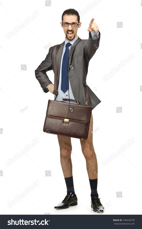 Half Naked Businessman On White Stock Photo Shutterstock