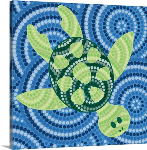 Turtle - Aboriginal Dot Painting Wall Art, Canvas Prints, Framed Prints, Wall Peels | Great Big ...