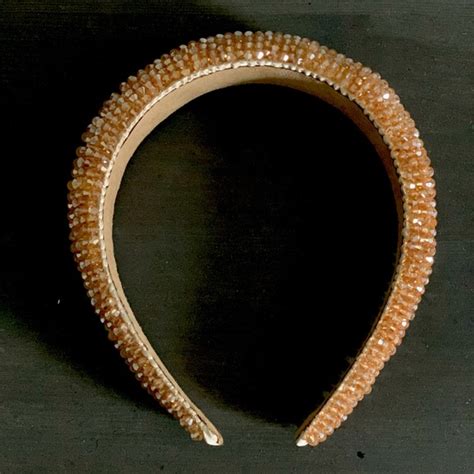 Francesca S Collections Accessories Nude Gold Sparkley Headband