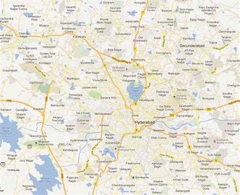 Hyderabad city map