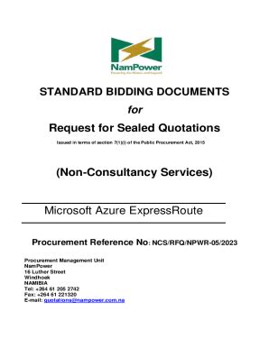 Fillable Online Sealed Bidding For Rfqs Supply Chain Management Fax