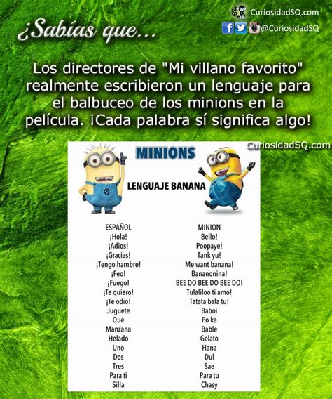 ¿sabías Que Lenguaje De Los Minions De Mi Villano Favorito