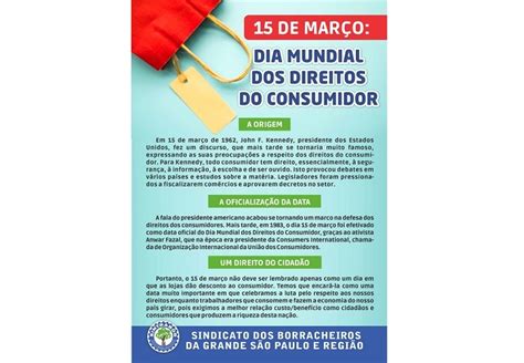 Dia Mundial Dos Direitos Do Consumidor Sintrabor