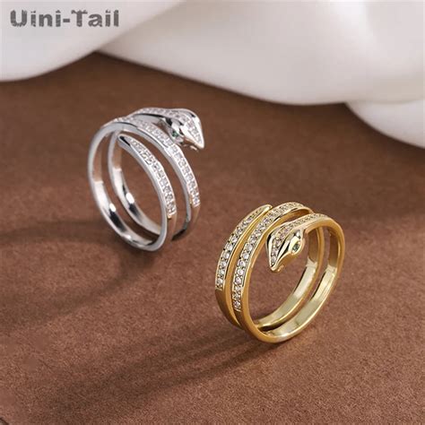 Uini Tail Anillo De Serpiente De Plata Tibetana Para Mujer Sortija De