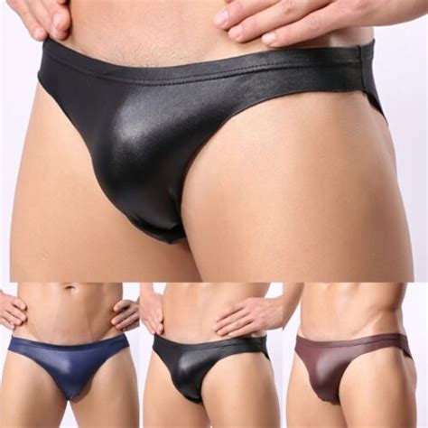 Hommes Lingerie G String Sous V Tement Sexy Bas Montant Bikini Noir