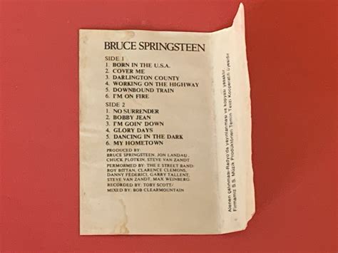 Bruce Springsteen Born In The Usa Cassette Muy Raro Ed Turca