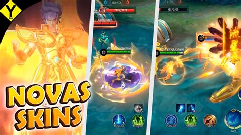 CHEGARAM AS NOVAS SKINS DOS CAVALEIROS DO ZODIACO Mobile Legends