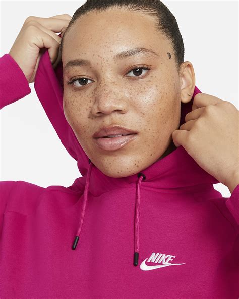 Nike Sportswear Essential Womens Fleece Pullover Hoodie Plus Size