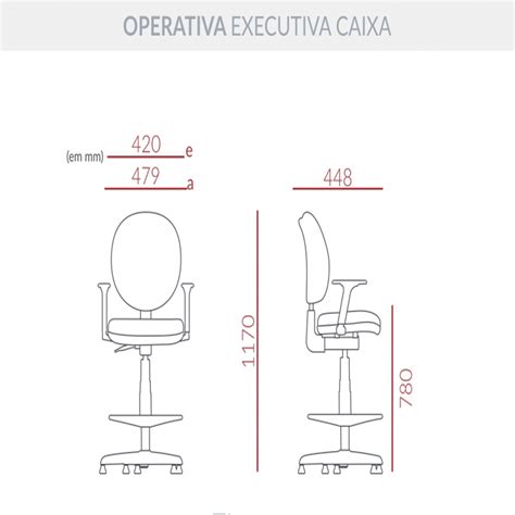 Cadeira caixa executiva backplax sem braços new plus marron café