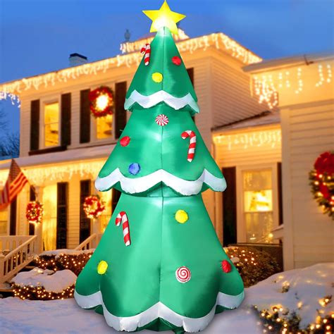 7 Ft Tall Christmas Inflatables Tree Decorations Outdoor