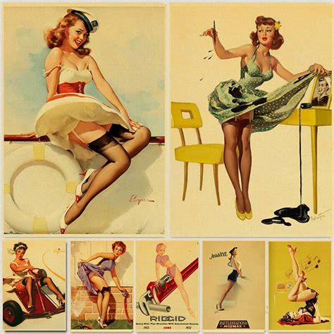 Affiche Pin Up Am Ricaine Sexy Pour D Coration Murale Affiche D Art R