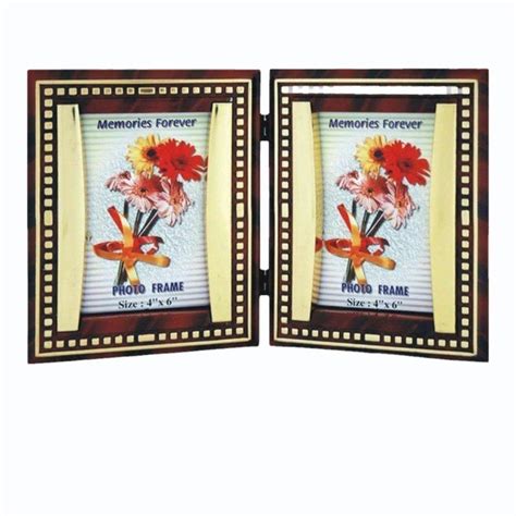 Brown Base Frame 4 X 6 Inch Plastic Photo Frame For Decoration 4x6