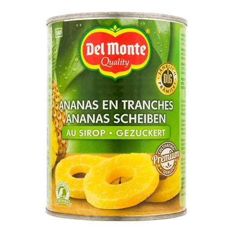 Del Monte Ananas Schijven Op Siroop Per Blik 570 G