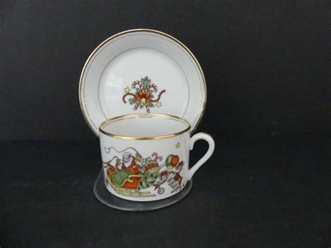 Lot Vintage Fitz Floyd St Nicholas Porcelain Cup