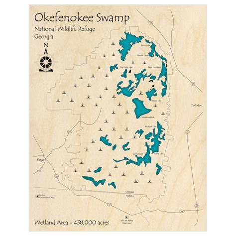 Okefenokee Swamp Custom Laser Cut Art Lake Art Llc