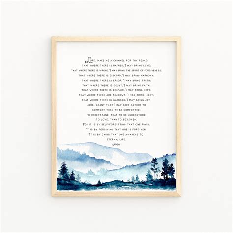 Prayer of St Francis Big Book AA Christian Printable Prayer Wall Art ...