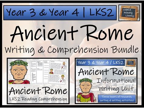 Year 3 Or Year 4 Ancient Rome Reading Comprehension And Informational Text Writing Bundle