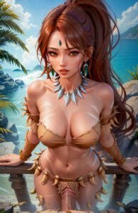 League Of Legends Game Porn Tribal Tattoos Female Nidalee Jewel On