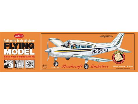 Guillows Beechcraft Musketeer Balsa Wood Airplane Kit