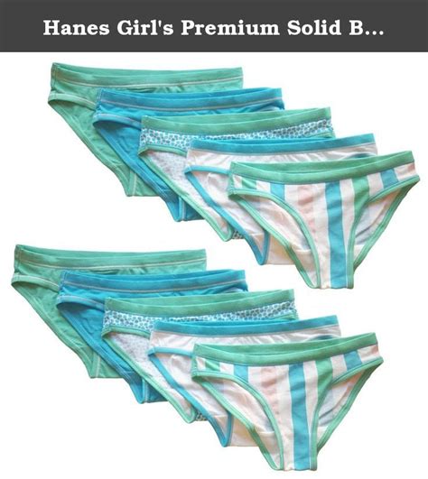 Hanes Girl S Premium Solid Bikini Comfort Blend 10 Pack Size 8 Recommended Sizing Size 6