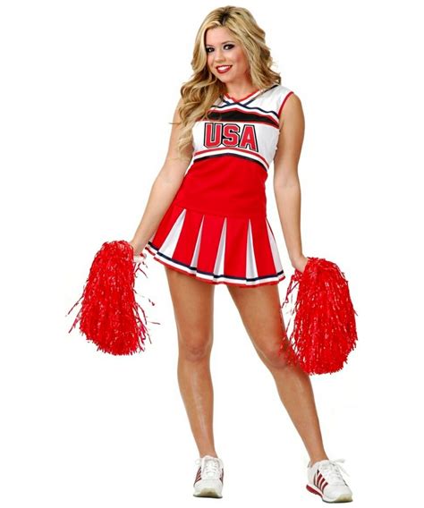 Cheerleader Usa Adult Costume - Cheerleader Costumes