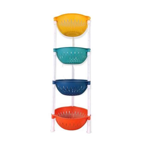 Local Ready Stocks Multipurpose Tier Storage Rack With Wheels Rak